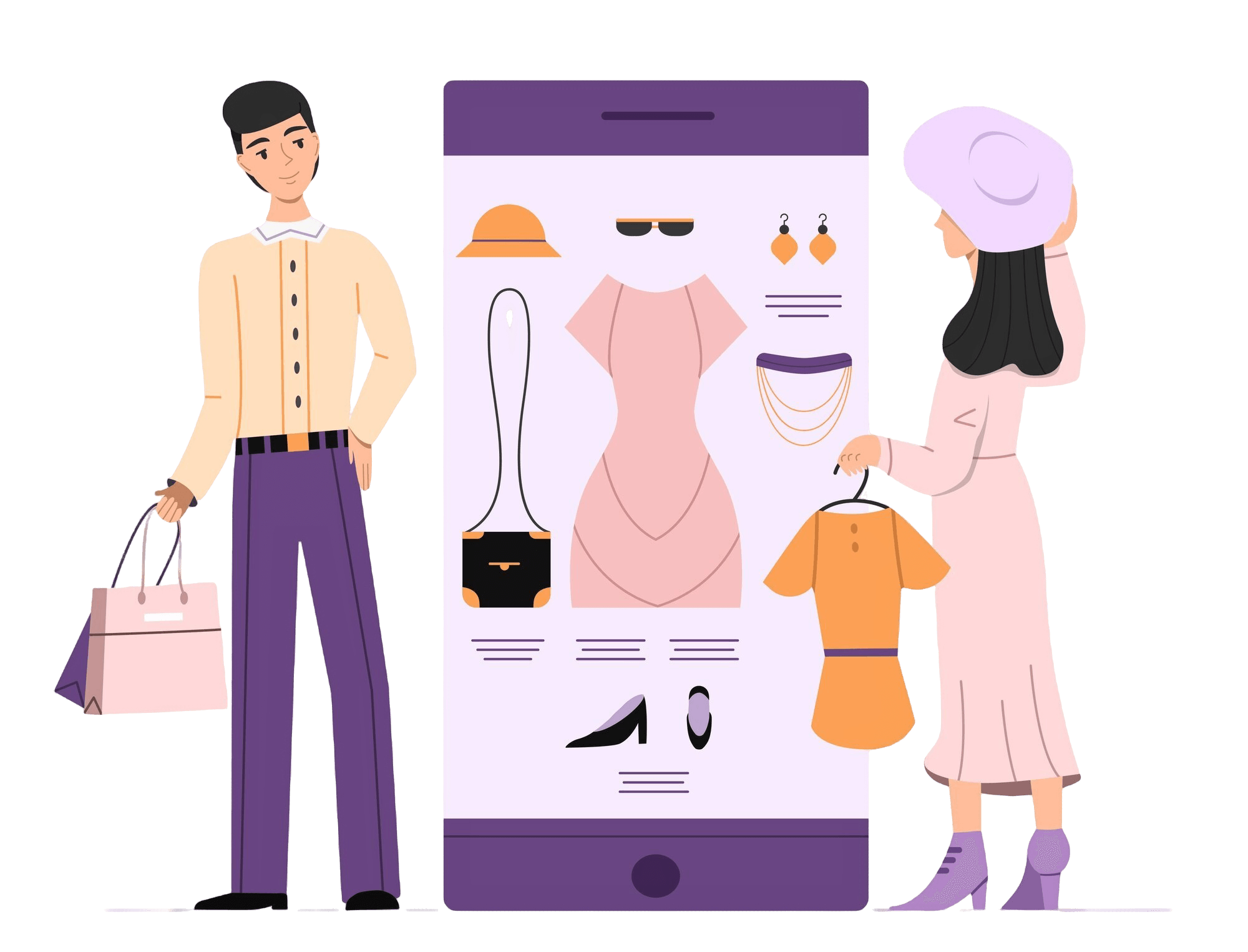 Outfit creator with clothes from your wardrobe.